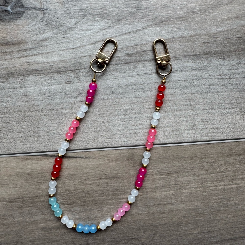 Colorful Beaded Phone Case Strap